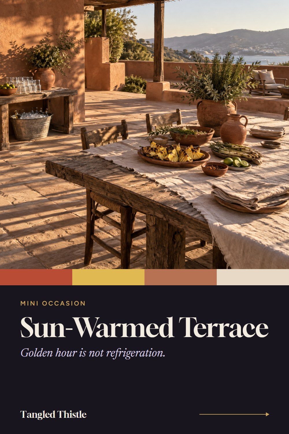 Sun-Warmed Terrace Mini Occasion pin