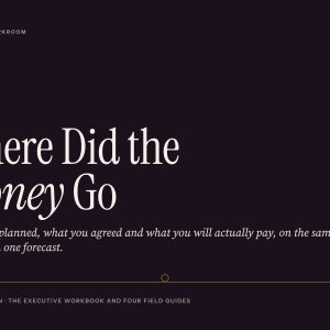 Where Did the Money Go, House Edition: the Executive workbook and four field guides.